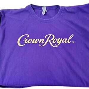 Crown Royal Graphic T Shirt XL Purple Logo Heavy Cotton Tee
